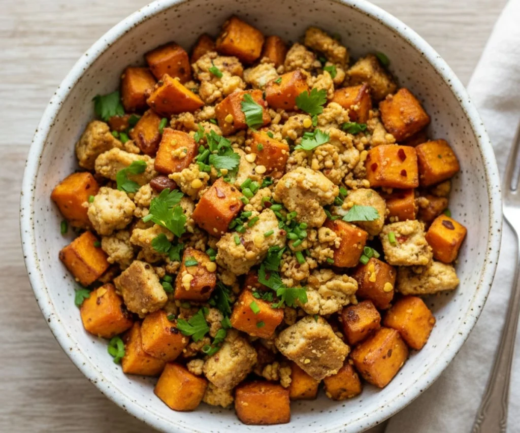 Sweet potato tofu hash