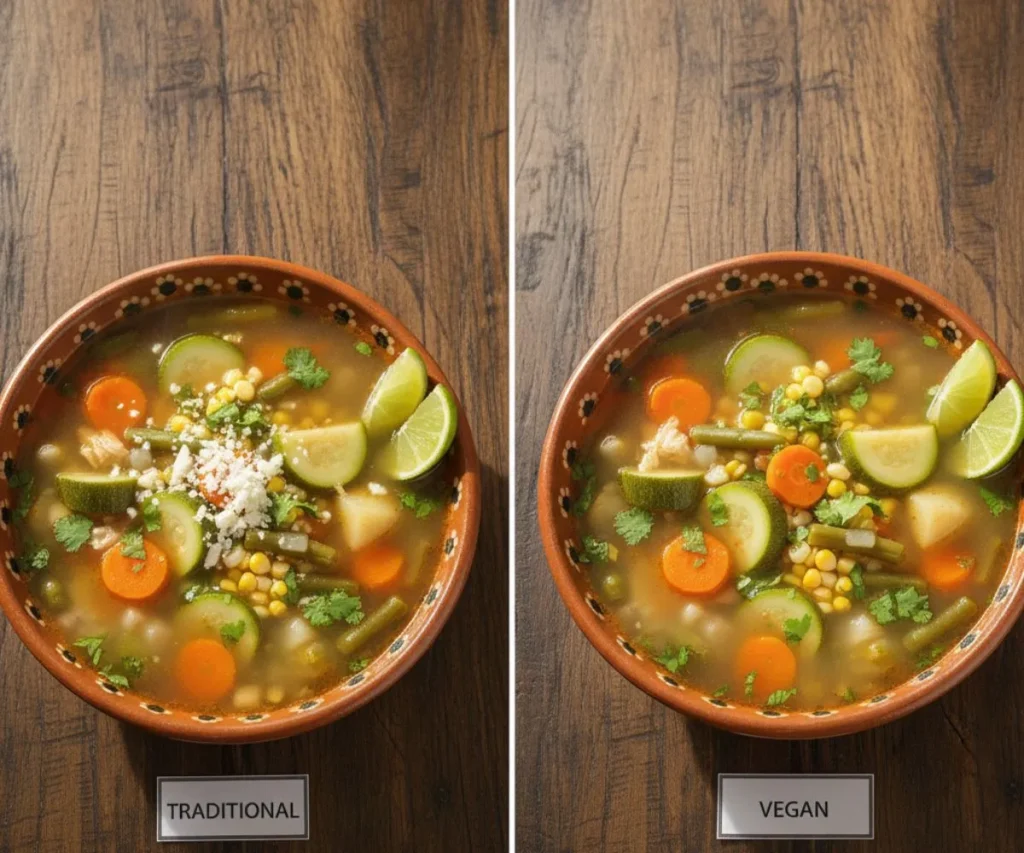 Blending tomatoes onion and garlic for Mexican vegetable soup base