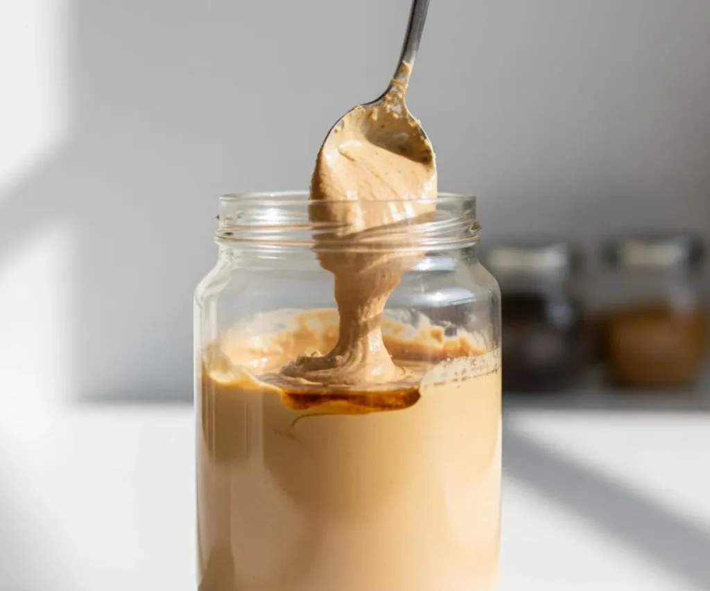 How to fix separated tahini by stirring from the bottom