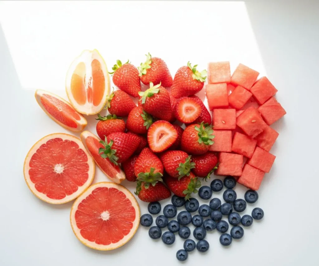 Low calorie fruits for fruit in salad including strawberries and watermelon