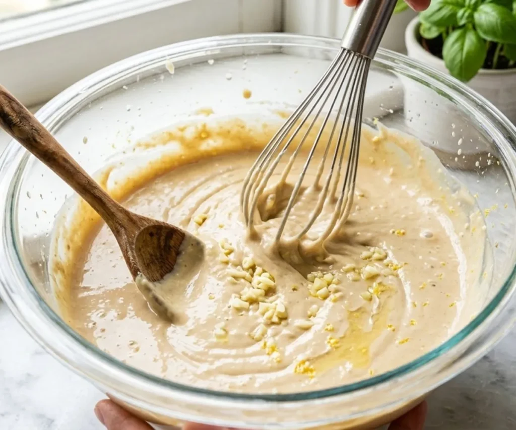easy homemade tahini sauce recipe in bowl